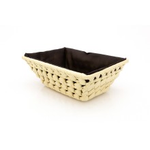 CESTO RECTANGULAR CON FORRO MARRON